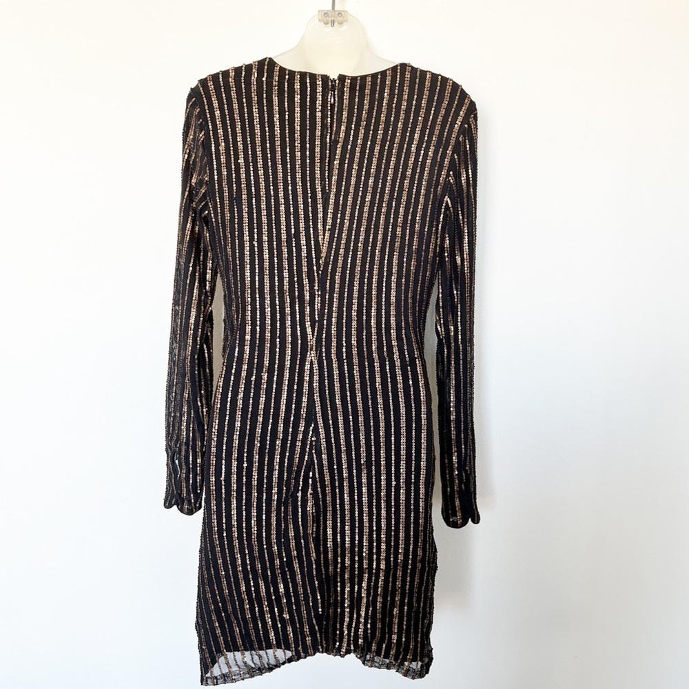 The Jetset Diaries x Revolve Womens Black Mini Gold Sequin Dress Sz M - Picture 8 of 11